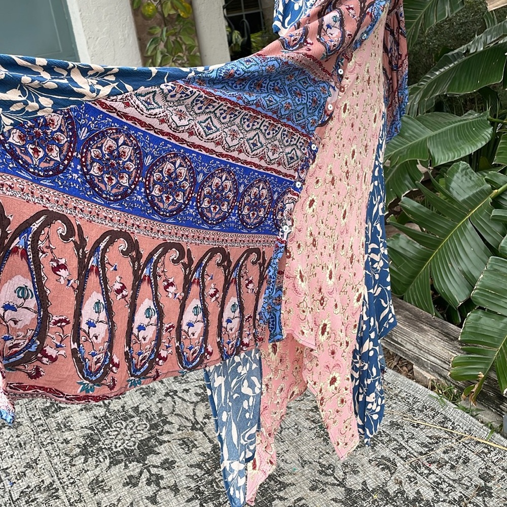 Umgee bohemian patchwork, statement, sleeves, asy… - image 3